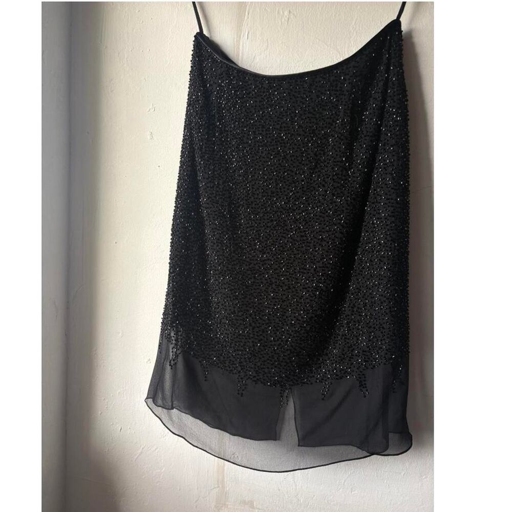 Basix II Silk Beaded Midi Skirt